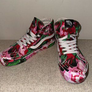 KENZO X VANS Floral Hi-Top Sneakers Sz 8.5W